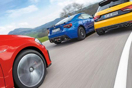 Audi S1 Sportback, Subaru BRZ, VW Golf GTI