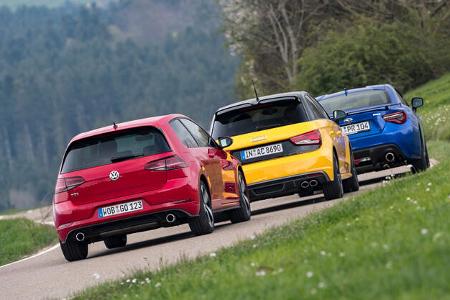 Audi S1 Sportback, Subaru BRZ, VW Golf GTI