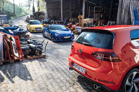 Audi S1 Sportback, Subaru BRZ, VW Golf GTI