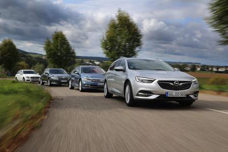 Mercedes C-Klasse T-Modell, Opel Insignia Sports Tourer, Skoda Superb Combi, VW Passat Variant, Exterieur