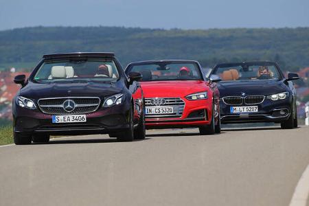 Audi S5 Cabrio, BMW 440i Cabrio, Mercedes E 400 Cabrio, Exterieur