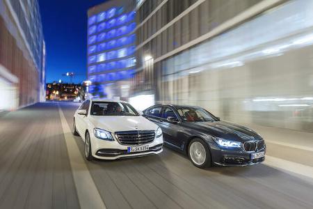 BMW 740i, Mercedes S 450 4Matic, Exterieur