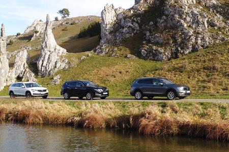 VGL ams_26_2017 VW Tiguan Allspace, Skoda Kodiaq, Nissan X-Trail SUV