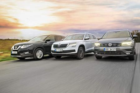 VGL ams_26_2017 VW Tiguan Allspace, Skoda Kodiaq, Nissan X-Trail SUV