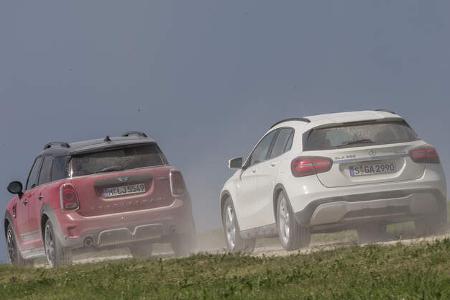 Mercedes GLA 250 4Matic Style, Mini Countryman John Cooper Works All4, Exterieur