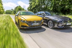Kia Stinger 2.0 T-GDI, VW Arteon 2.0 TSI 4Motion, Exterieur