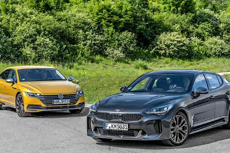 Kia Stinger 2.0 T-GDI, VW Arteon 2.0 TSI 4Motion, Exterieur