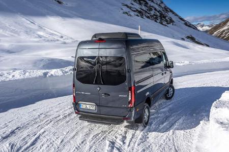 Mercedes Sprinter 319 CDI 4x4 Modelljahr 2019 Wintertest 