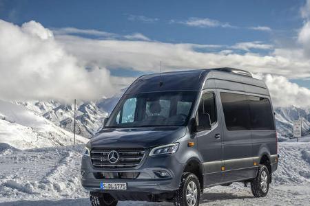 Mercedes Sprinter 319 CDI 4x4 Modelljahr 2019 Wintertest 