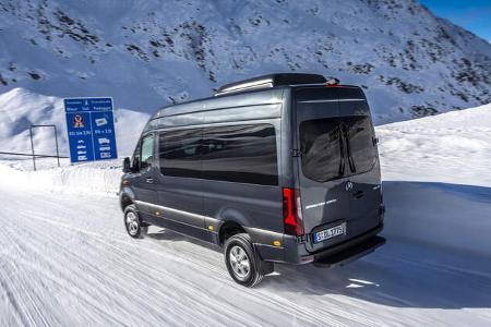 Mercedes Sprinter 319 CDI 4x4 Modelljahr 2019 Wintertest 