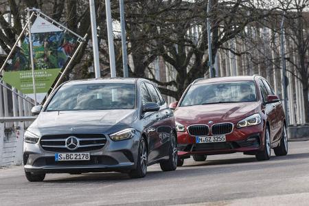 Mercedes B200d, BMW 218d Active Tourer