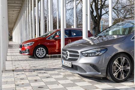 Mercedes B200d, BMW 218d Active Tourer
