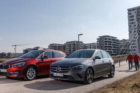 Mercedes B200d, BMW 218d Active Tourer