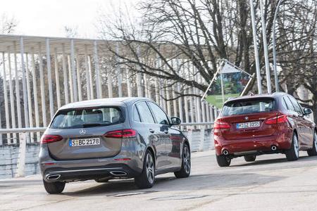 Mercedes B200d, BMW 218d Active Tourer