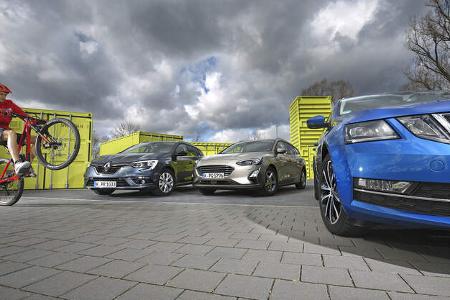 Ford Focus Turnier, Renault Megane, Skoda Octavia Combi, Exterieur