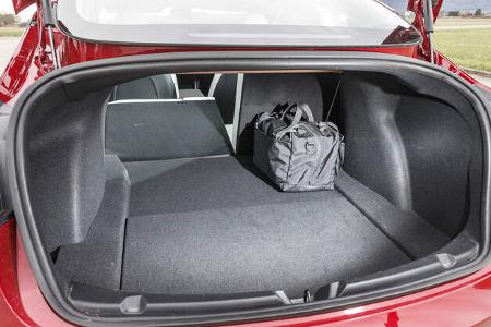 Tesla Model 3, Kofferraum
