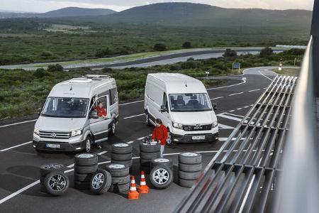 Somerreifentest, VW Crafter, MAN TGE-Kastenwagen