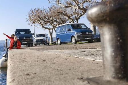 Vergleichstest Reimo, VW California, Köhler Sunvan