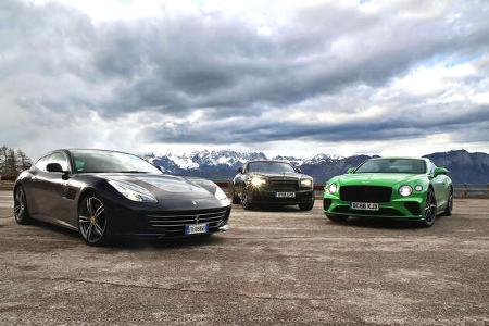 Bentley Continental GT Coupé W12, Ferrari GTC4 Lusso, Rolls-Royce Wraith Back Badge, Exterieur