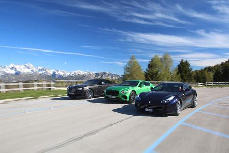 Bentley Continental GT Coupé W12, Ferrari GTC4 Lusso, Rolls-Royce Wraith Back Badge, Exterieur