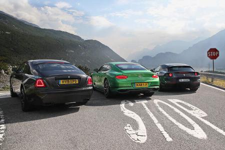 Bentley Continental GT Coupé W12, Ferrari GTC4 Lusso, Rolls-Royce Wraith Back Badge, Exterieur
