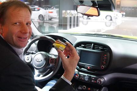 11/2018, Kia e-Soul 2019 Sitzprobe Michael von Maydell LA Auto Show