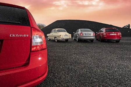Vier Generationen Skoda Octavia, Exterieur