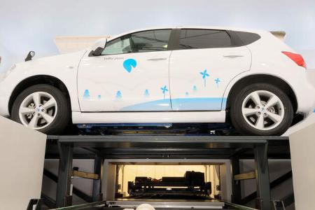 Better Place Elektroauto Akku Tausch