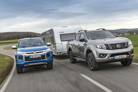Zugwagen Mitsubishi L 200 2,2 und Nissan Navara im Vergleichstest