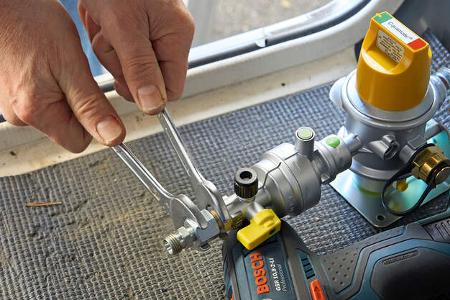 Mobil opt. Gasflaschenumschalt-Anlage Crashsensore