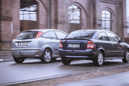 Opel Astra 1.6, Ford Focus 1.6 16V, Exterieur