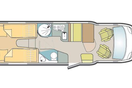 Knaus Sky TI 700 MEG im Grundriss