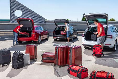 Mazda 6 Kombi D 184 Sports-Line, Skoda Superb Combi 2.0 TDI Style, VW Passat Variant 2.0 TDI Elegance, Exterieur