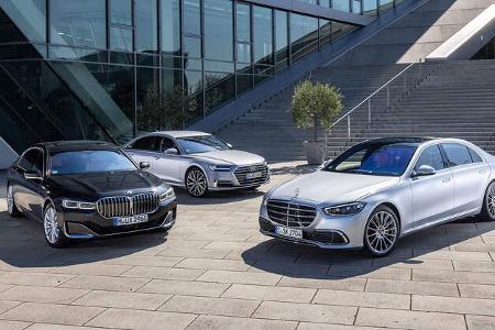 Mercedes S-Klasse vs Audi A8 und BMW 7er