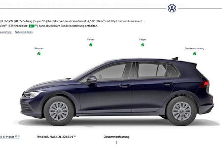 VW Golf Konfigurator, ams2620