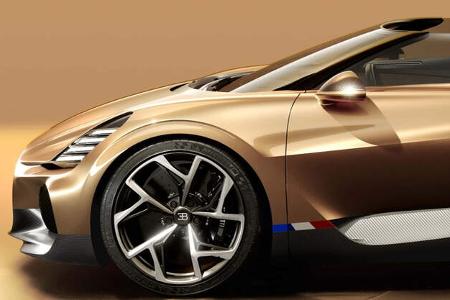 Bugatti Sur Mesure W16 Mistral Convertible in Gold