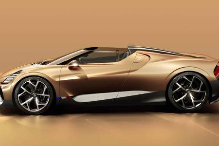 Bugatti Sur Mesure W16 Mistral Convertible in Gold