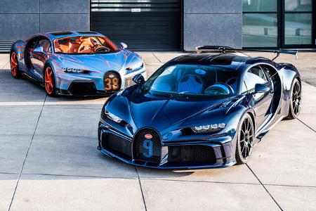Bugatti Chiron Pur Sport Sur Mesure Nocturne und Bugatti Chiron Super Sport Sur Mesure Vagues de Lumière