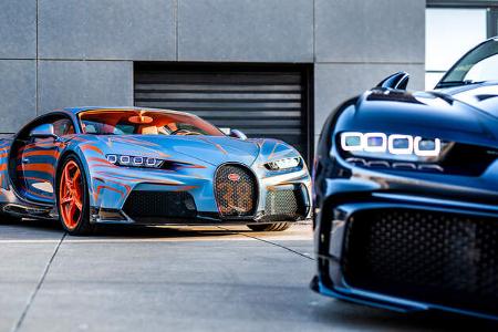 Bugatti Chiron Pur Sport Sur Mesure Nocturne und Bugatti Chiron Super Sport Sur Mesure Vagues de Lumière