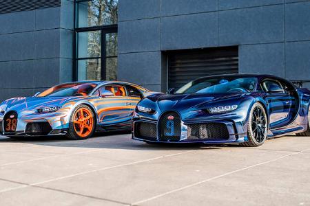 Bugatti Chiron Pur Sport Sur Mesure Nocturne und Bugatti Chiron Super Sport Sur Mesure Vagues de Lumière
