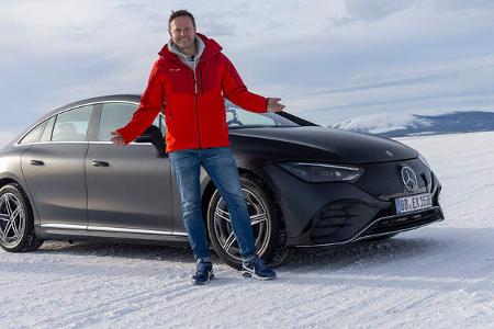 SPERRFRIST 12.3.22 00:01 Uhr Mercedes EQE Erprobung Winter Schweden Schnee