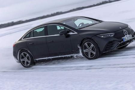 SPERRFRIST 12.3.22 00:01 Uhr Mercedes EQE Erprobung Winter Schweden Schnee