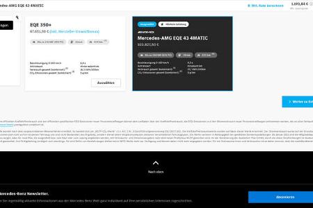 Mercedes-AMG EQE 43 4Matic Konfigurator (2022)