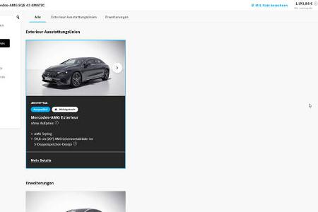 Mercedes-AMG EQE 43 4Matic Konfigurator (2022)