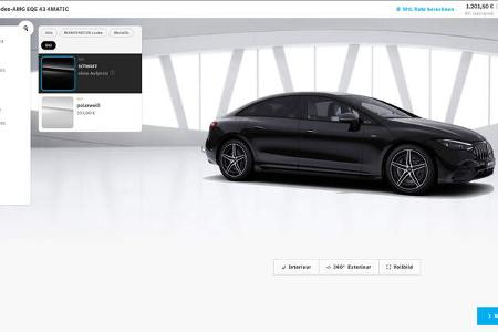 Mercedes-AMG EQE 43 4Matic Konfigurator (2022) Uni-Lackierungen
