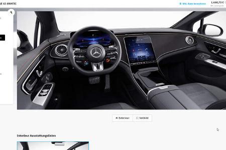 Mercedes-AMG EQE 43 4Matic Konfigurator (2022) Cockpit