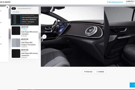 Mercedes-AMG EQE 43 4Matic Konfigurator (2022) Cockpit