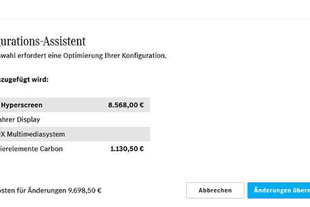 Mercedes-AMG EQE 43 4Matic Konfigurator (2022) Auswahl Premium Plus-Paket