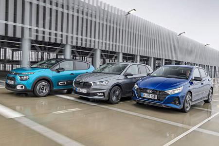 Skoda Fabia, Hyundai i20, Citroen C3
