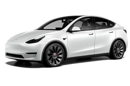 Tesla Model Y mit schwarzen Applikationen